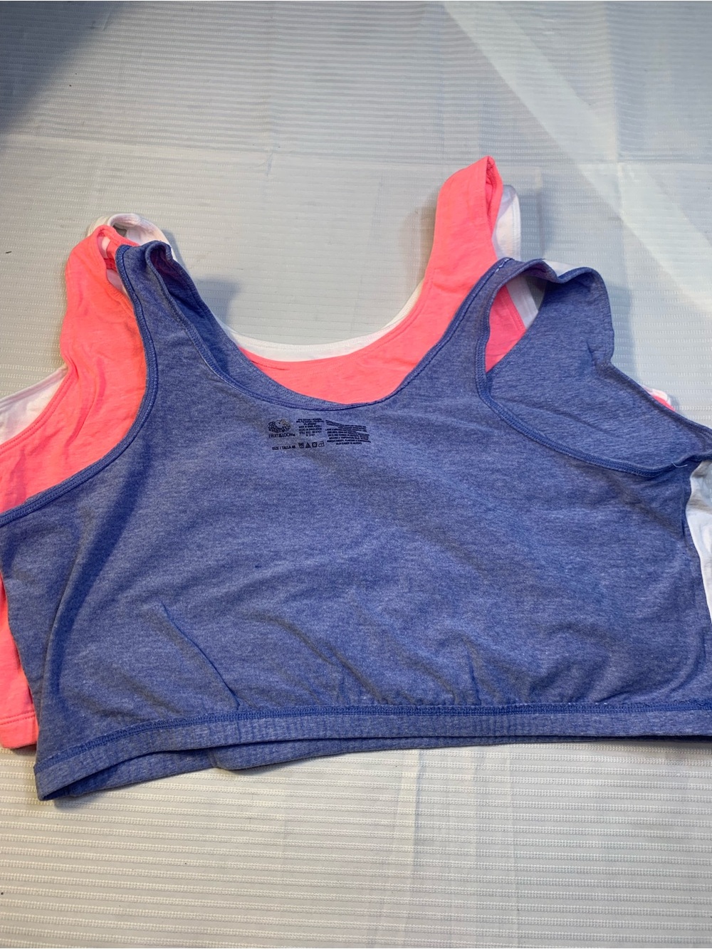 Fruit of the Loom Women's Tank Style Cotton Sports Bra, 3-Pack, SZ 46 - Picture 4 of 8